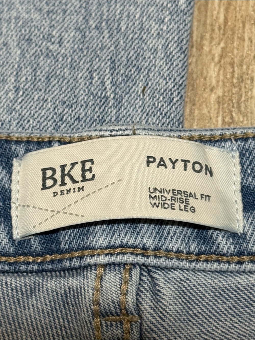 BKE Payton Universal Fit Mid Rise Wide Leg Light Wash Jeans 26x32 - Picture 9 of 12